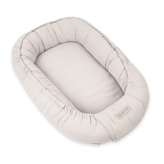 Babynestchen Musselin – Weicher mitwachsender Baby Kokon