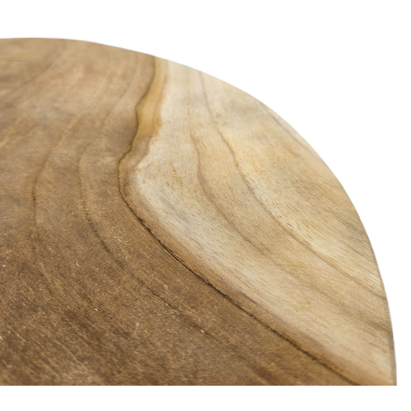 Beistelltisch Teakholz Tisch Natur rund Dekotisch Pflanzentisch Braun Holz Ø30cm