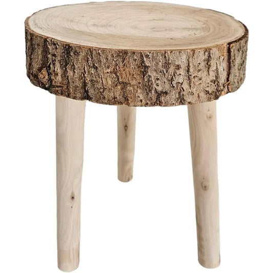 Beistelltisch Tisch kleiner Couchtisch Hocker Pflanzenhocker Baumscheibe Holz