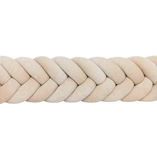 Bettschlange geflochten Fischgrätenoptik Velours – Premium Schutz & Komfort