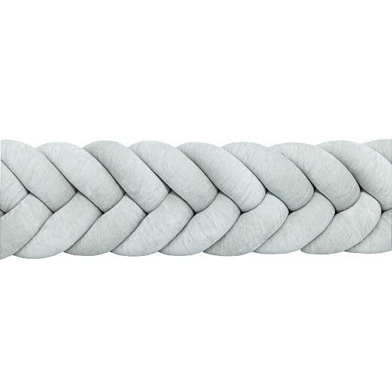 Bettschlange geflochten Fischgrätenoptik Velours – Premium Schutz & Komfort