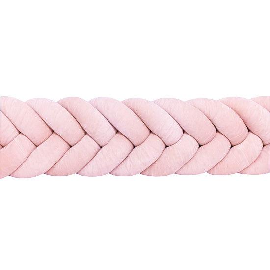 Bettschlange geflochten Fischgrätenoptik Velours – Premium Schutz & Komfort