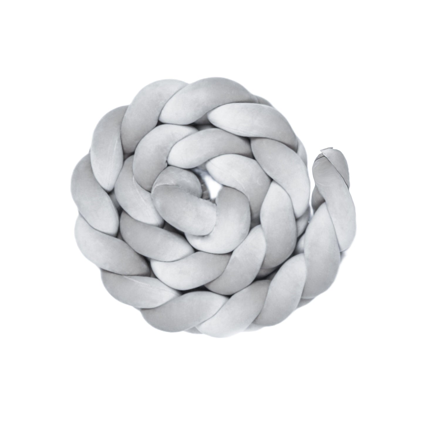 Bettschlange geflochten Velours – Bettumrandung für Schutz, Geborgenheit & Komfort