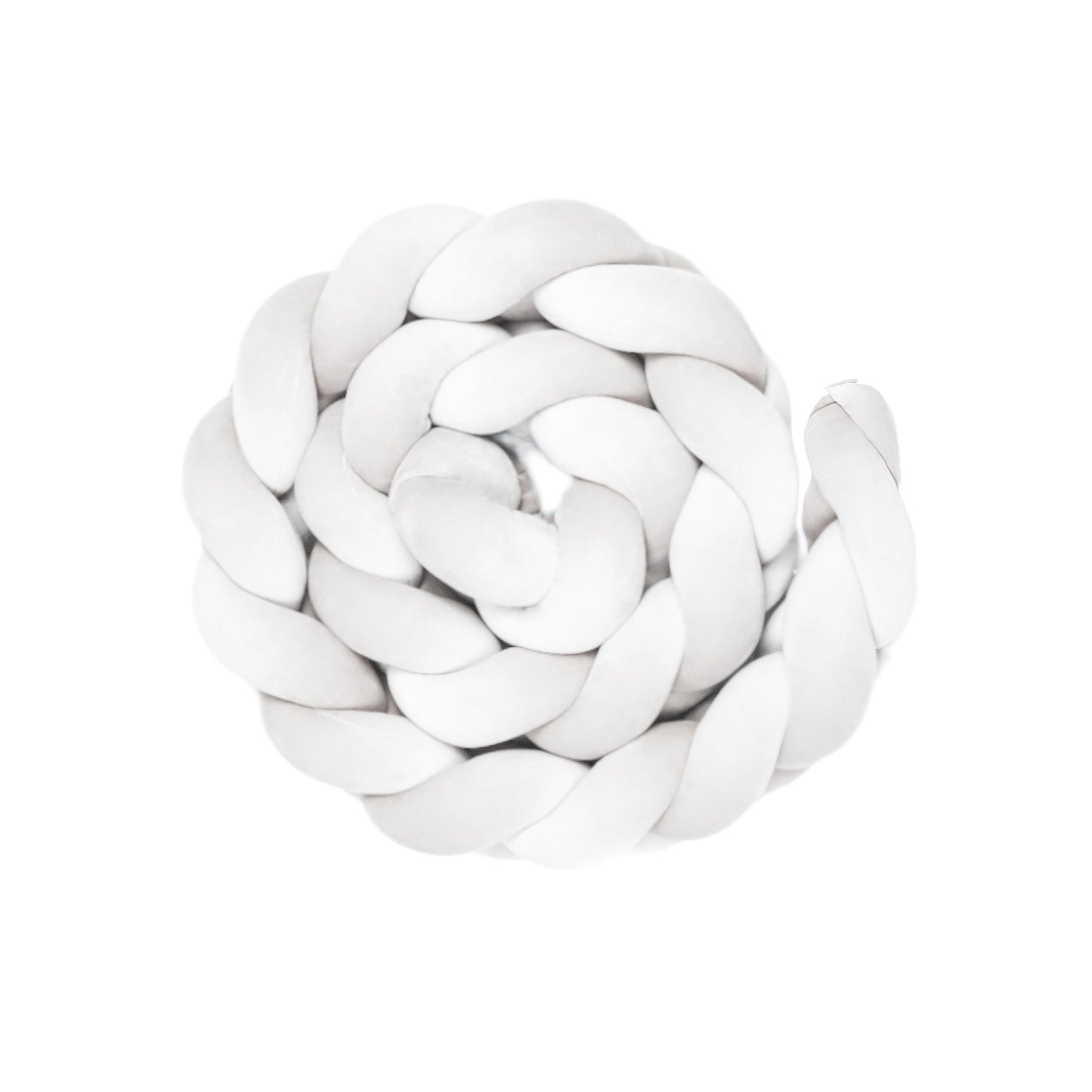 Bettschlange geflochten Velours – Bettumrandung für Schutz, Geborgenheit & Komfort