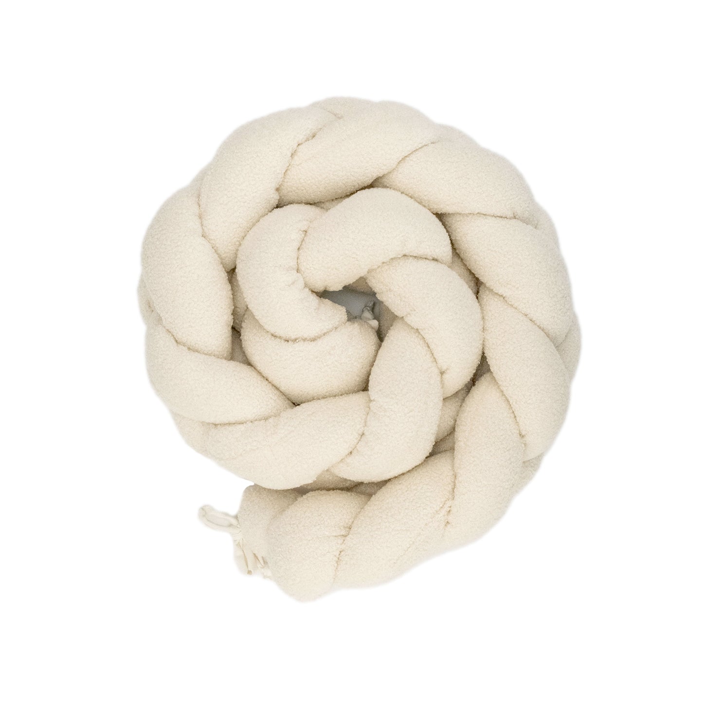 Bettschlange geflochten Teddystoff Bouclé – Kuschelige Bettumrandung