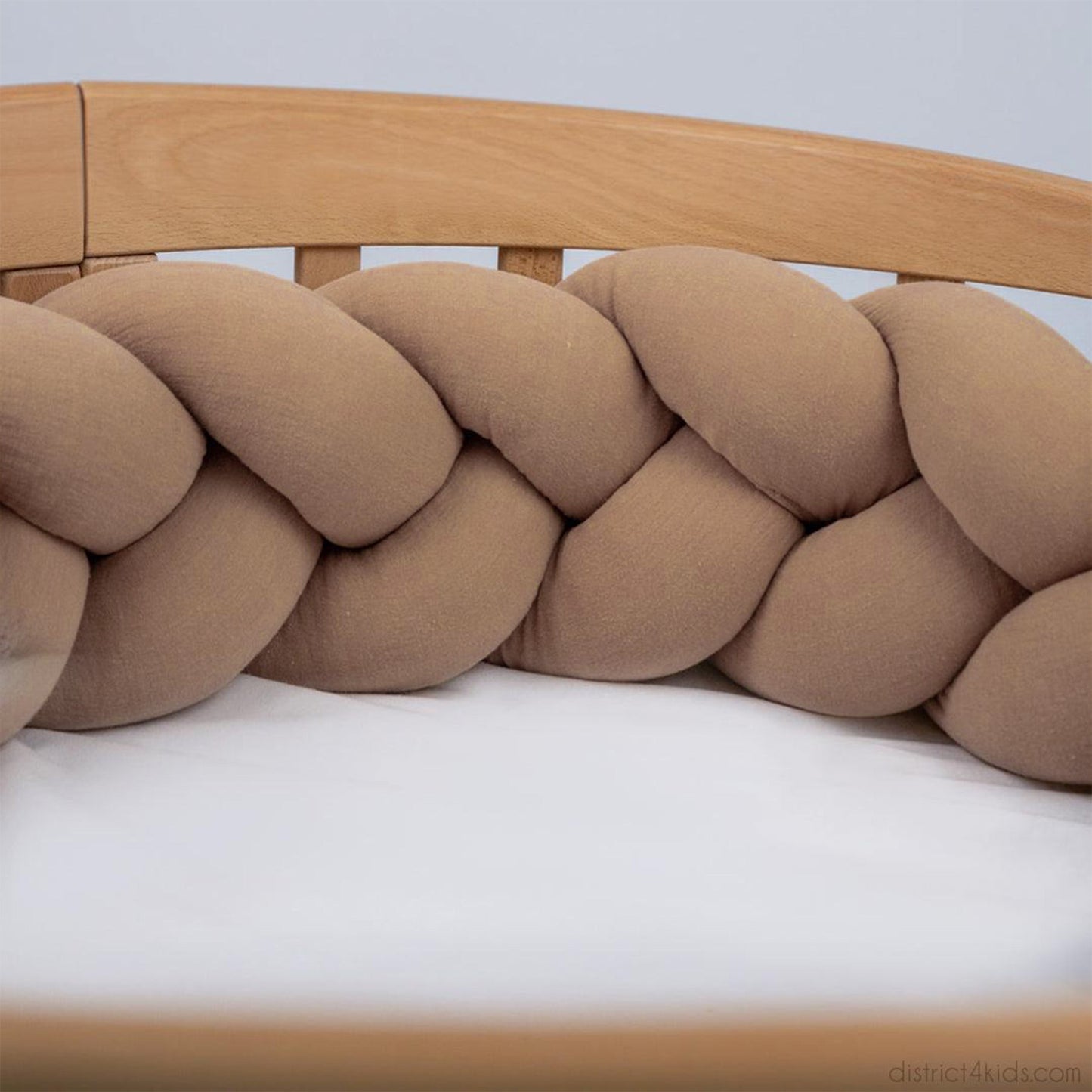 Bettschlange geflochten Musselin  – Kuschelige Bettumrandung