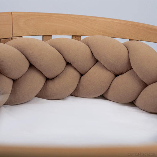 Bettschlange geflochten Musselin  – Kuschelige Bettumrandung