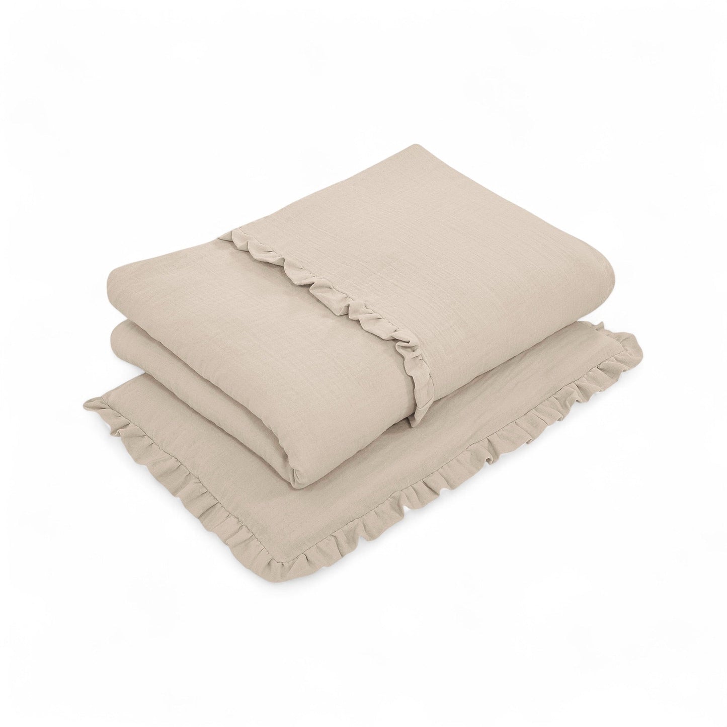 Bettwäsche gebrauchsfertig Musselin Rüschen – Weich & Atmungsaktiv