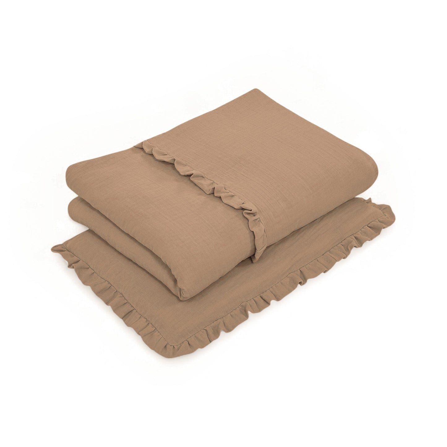 Bettwäsche gebrauchsfertig Musselin Rüschen – Weich & Atmungsaktiv