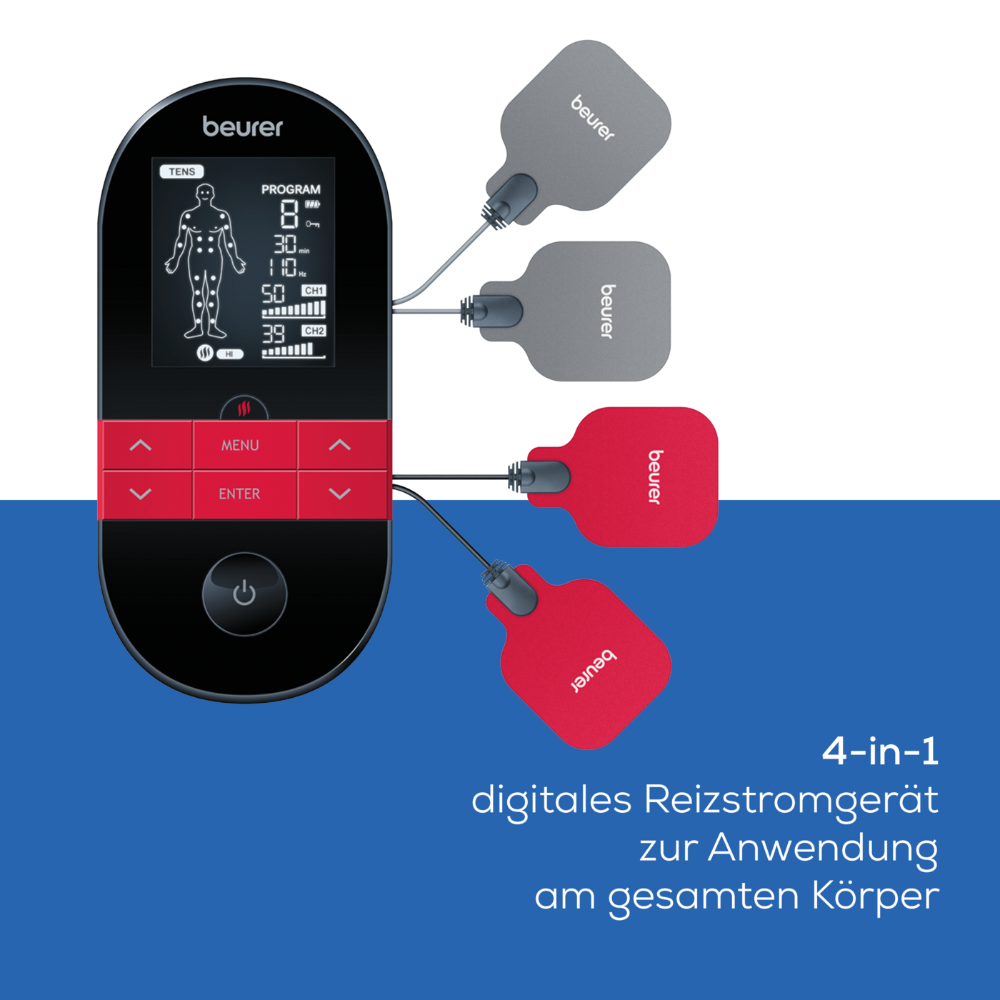 Auslaufartikel: Beurer Digital TENS/EMS EM 59 mit Wärmefunktion | Packung (1 Stück)