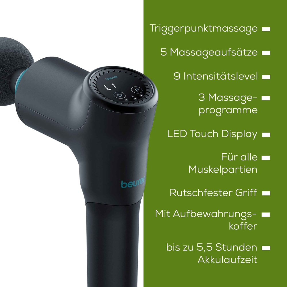 Auslaufartikel: Beurer Muskelmassagegerät MG 185 Massage Gun | Packung (1 Stück)