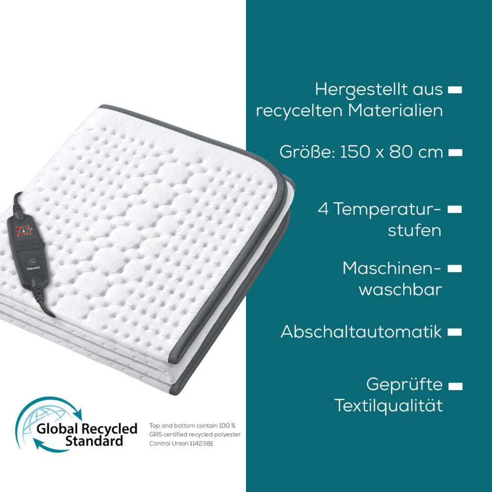 Auslaufartikel: Beurer Wärmeunterbett UB 60 Green Planet | Packung (1 Stück)