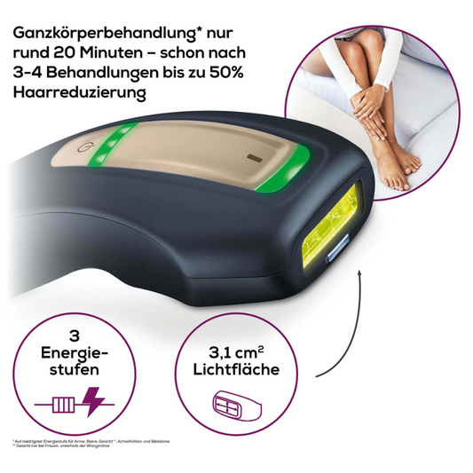 Auslaufartikel: Beurer dauerhafte Haarentfernung IPL Pure Skin Pro Black | Packung (1 Stück)