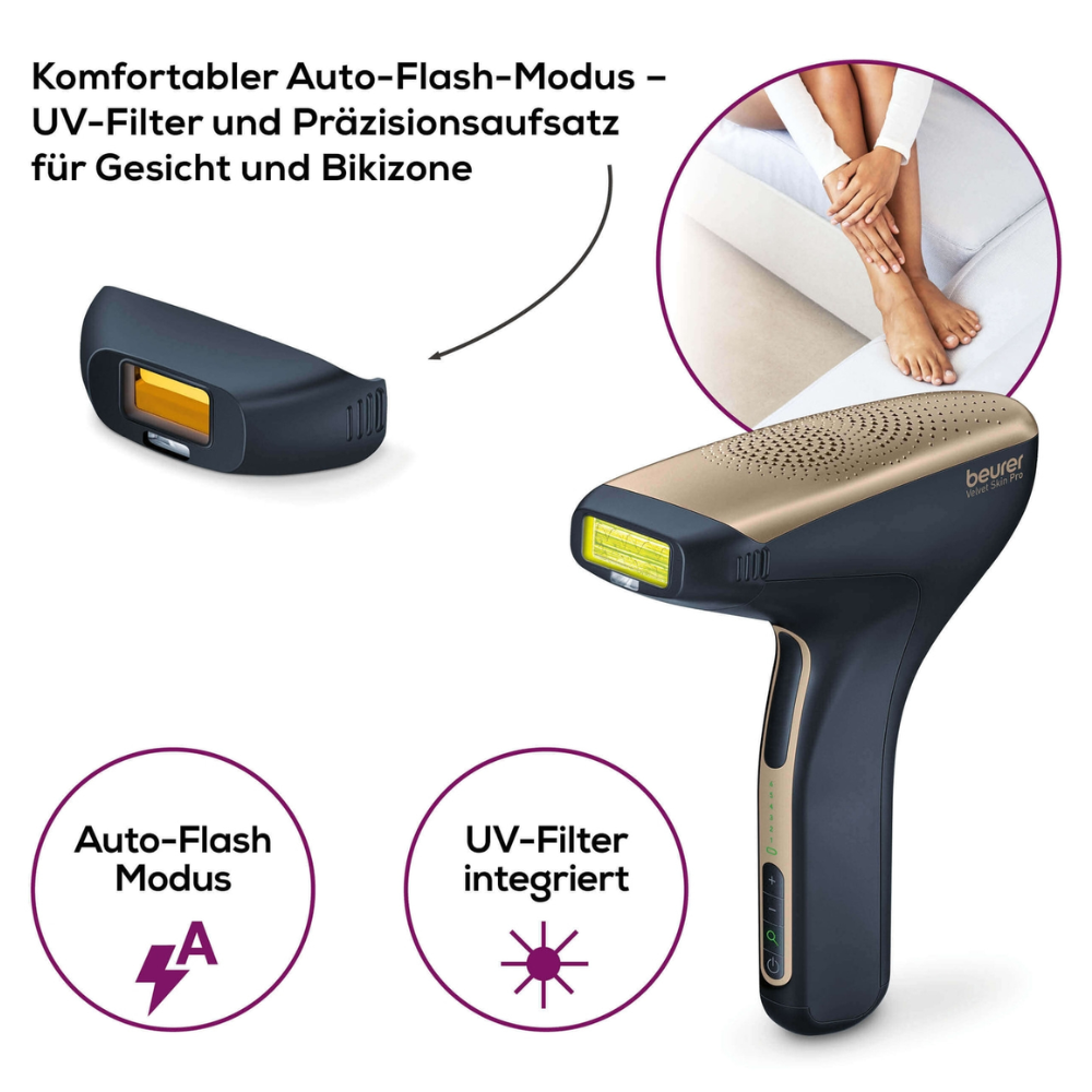 Auslaufartikel: Beurer dauerhafte Haarentfernung IPL VelvetSkinPro Black | Packung (1 Stück)