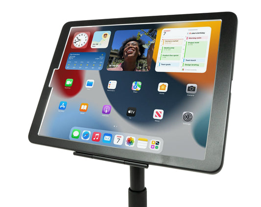 SYSTEM-S Tischständer 360° Halterung abschließbar für iPad Pro 12.9" 2018 2020 2021