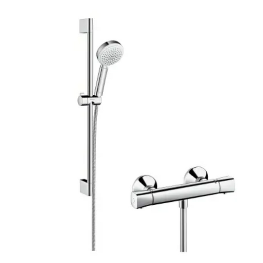 Hansgrohe "Crometta 100 Vario" Brause-Set mit Thermostat-Armatur (chrom)
