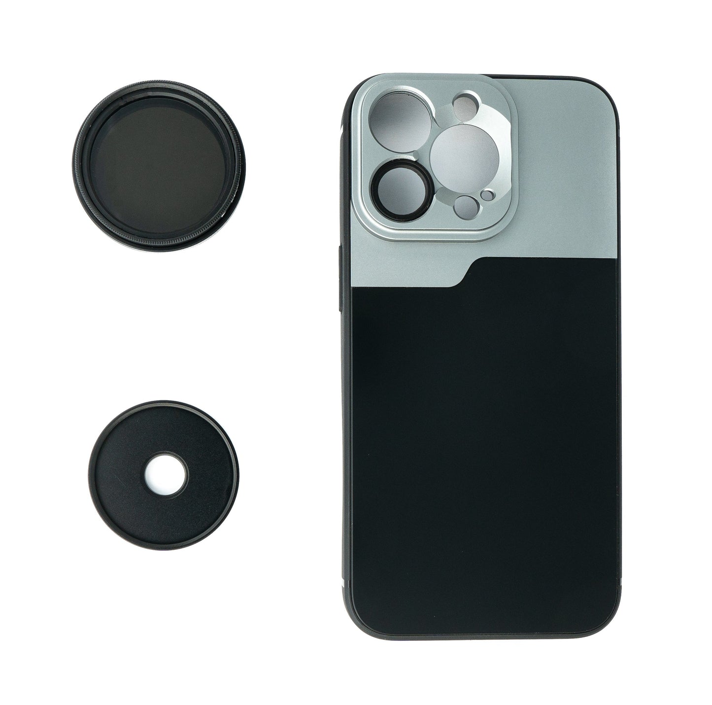 SYSTEM-S ND Vario sía 37 mm 2 til 4000 hlutlaus þéttleiki með hulstri fyrir iPhone 13 Pro
