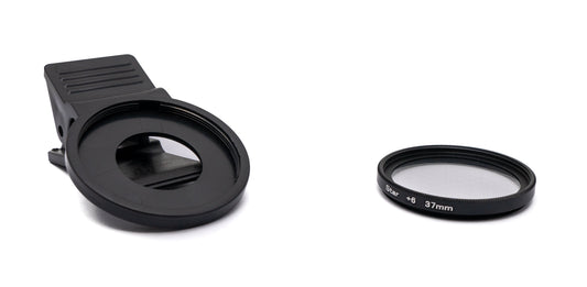 SYSTEM-S Stern Filter 6 Punkt 37 mm Star Light Linse mit Clip für Smartphones in Schwarz