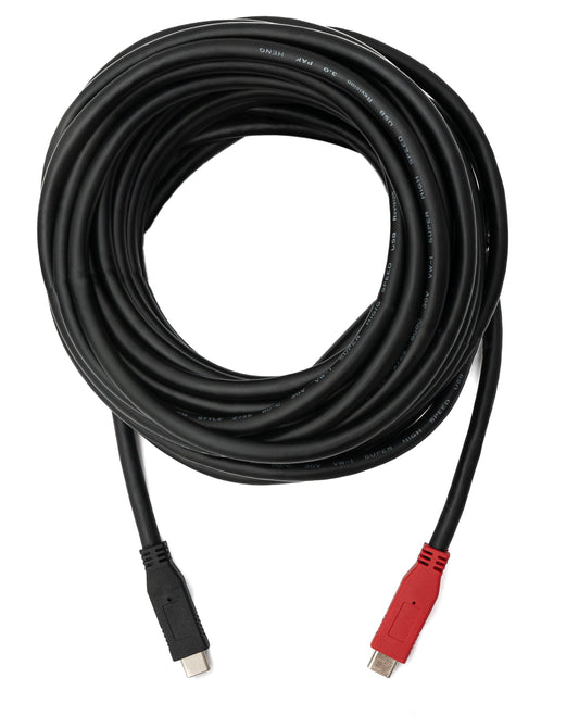 SYSTEM-S USB 3.1 One Way Cable 8 m Type C Male to Male in Black