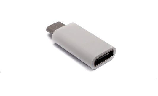 SYSTEM-S USB 3.1 millistykki af gerðinni C kvenkyns í 2.0 Micro B karlkyns snúra í hvítu