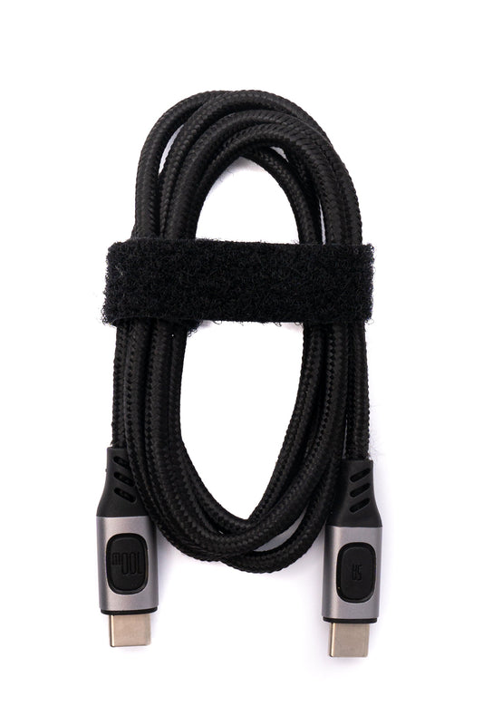 SYSTEM-S USB 3.1 Gen 2 Kabel 100 cm Typ C Stecker zu Stecker geflochten