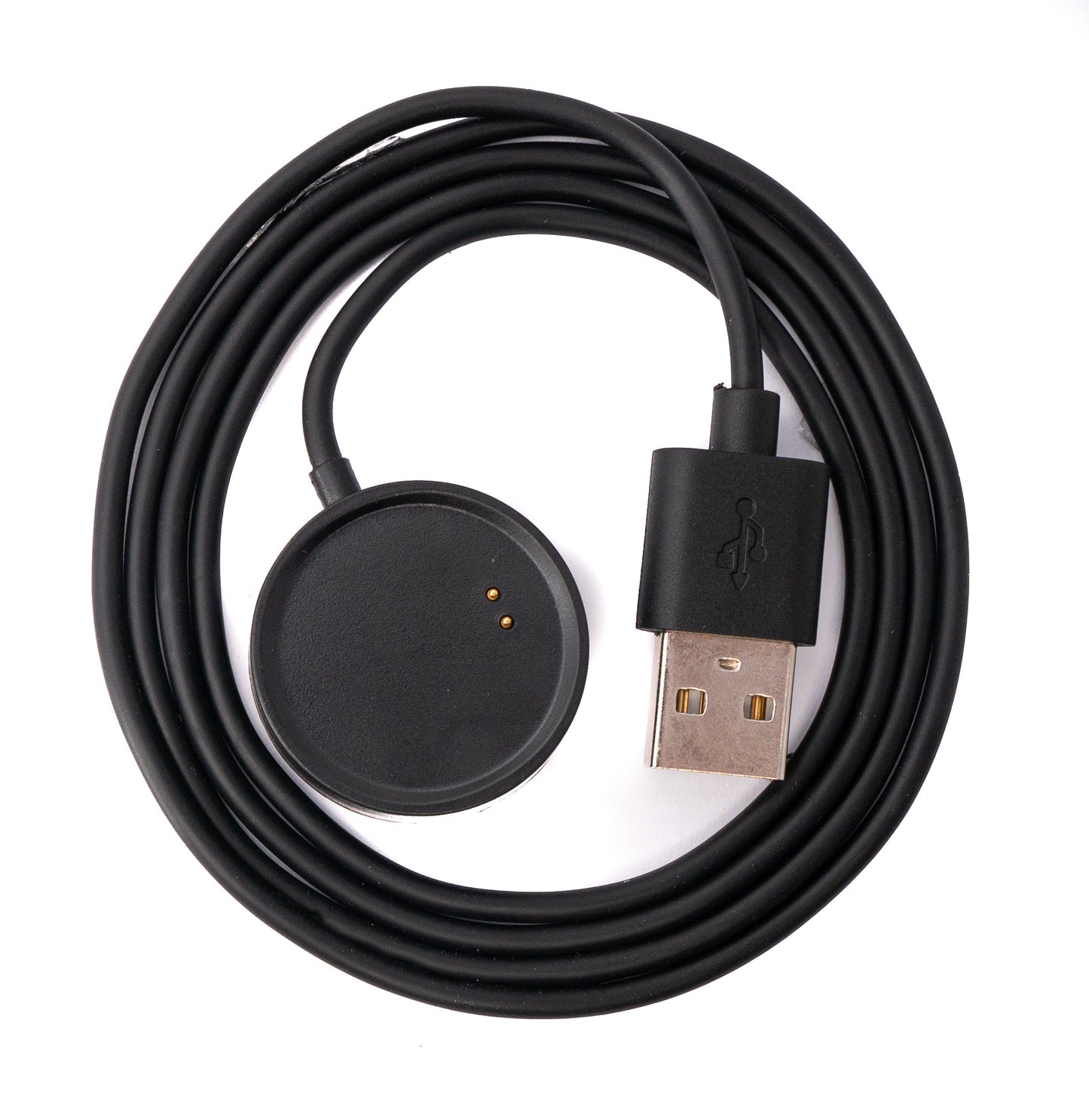 SYSTEM-S USB 2.0 snúra, 100 cm hleðslusnúra fyrir RealMe Watch RMA 161 snjallúr, svört
