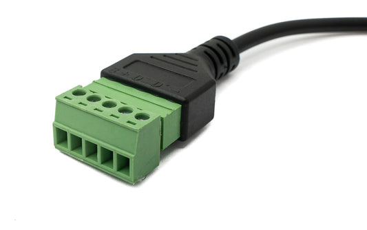 SYSTEM-S USB 2.0 Kabel 30cm Typ B Stecker zu 5 polig Leiterplattenstecker Schwarz