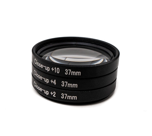 SYSTEM-S Makro Linse Set Zoom Close Up Filter Kit mit Clip Tasche in Schwarz