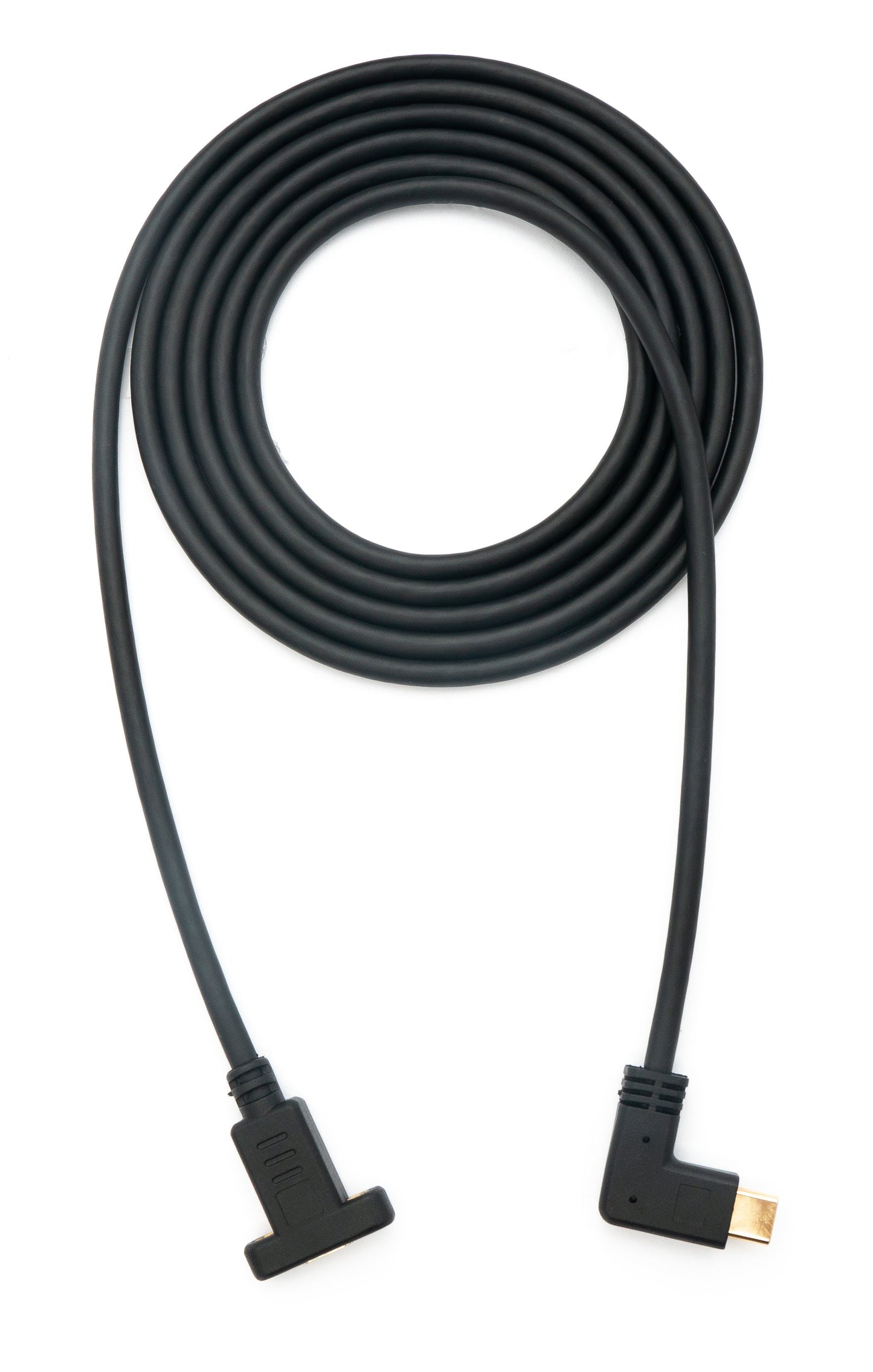 SYSTEM-S USB 3.1 snúra 1,8 m Tegund C karlkyns í kvenkyns skrúfuhornssnúra í svörtu