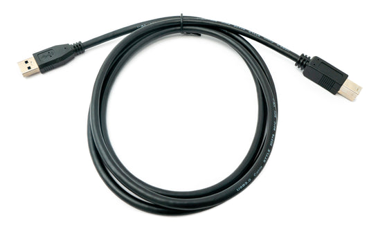 SYSTEM-S USB 3.0 snúra 150 cm af gerðinni B karlkyns í A karlkyns í svörtu