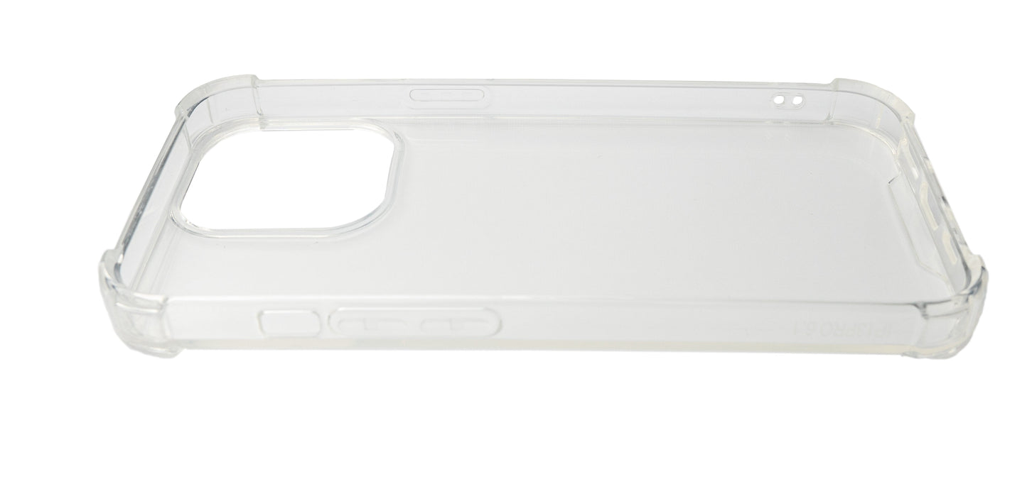 SYSTEM-S Schutzhülle aus Silikon in Weiß Transparent Hülle für iPhone 13 Pro