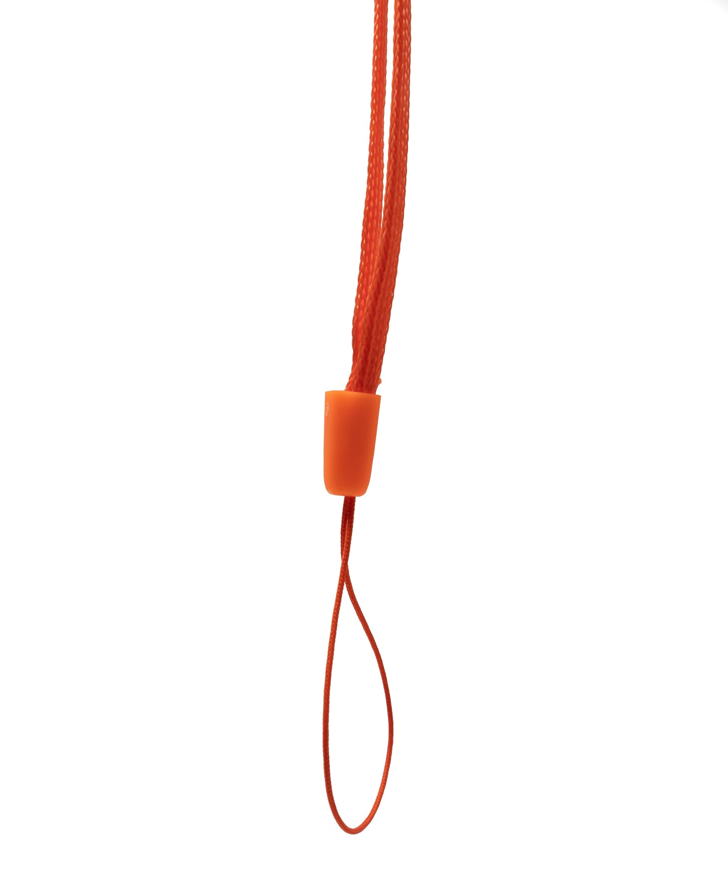 SYSTEM-S 5x Neck Strap Lanyard in Orange for Smartphone MP3 Player