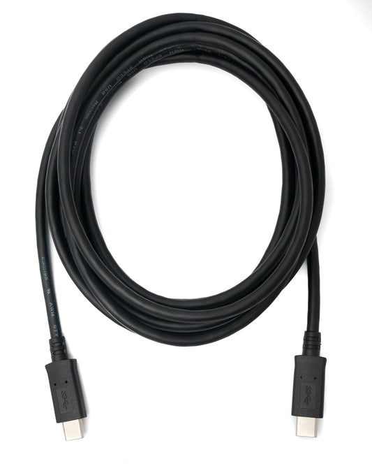 SYSTEM-S USB 3.1 Kabel 3 m Typ C Stecker zu Stecker in Schwarz