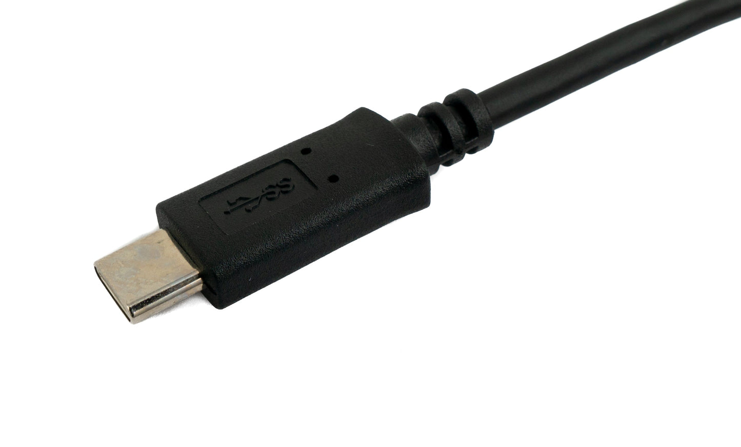 SYSTEM-S USB 3.1 cable 1 m Type C male to Type A male angled in black