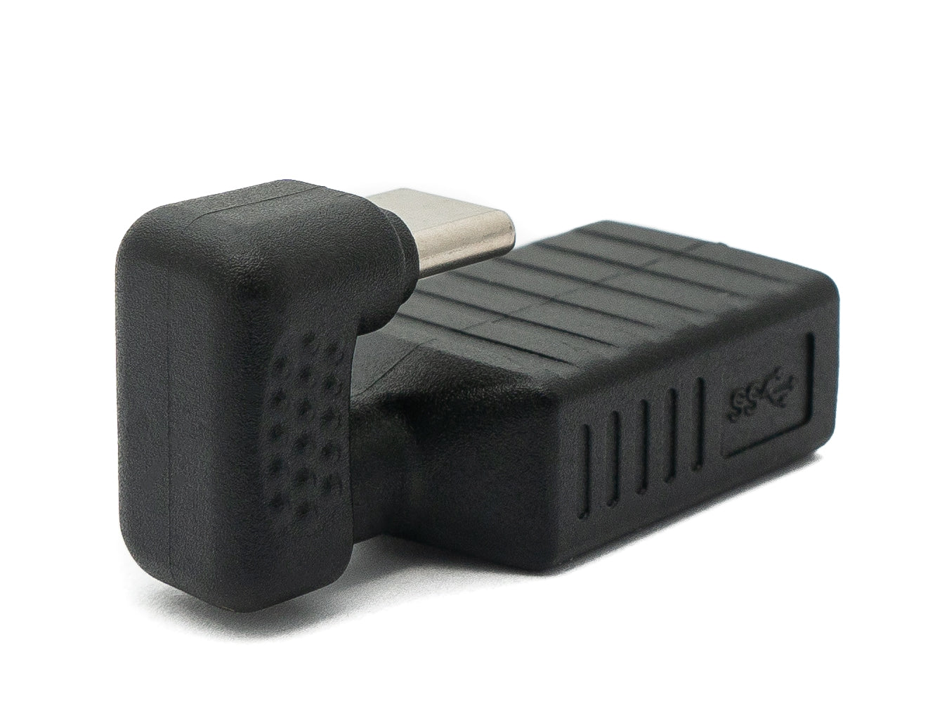 SYSTEM-S USB 3.1 U-snúningur 180° millistykki af gerð C karlkyns í 3.0 af gerð A kvenkyns snúru í svörtu