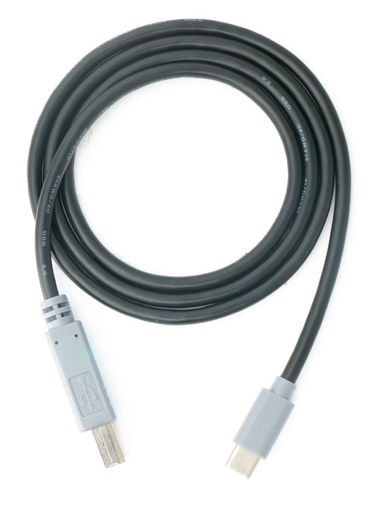 SYSTEM-S USB 3.1 Kabel 100 cm Typ C Stecker zu 2.0 Typ B Stecker in Schwarz