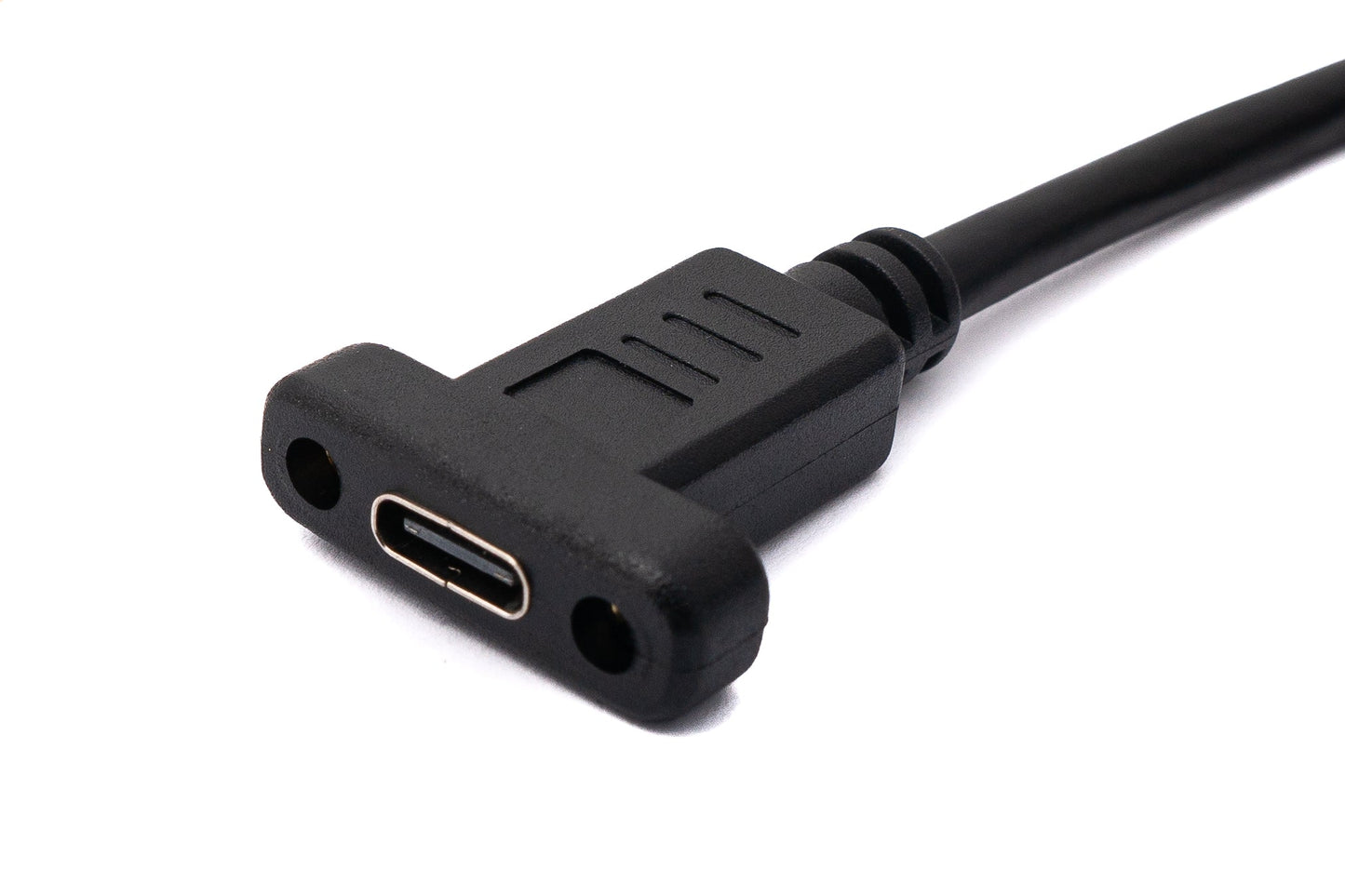 SYSTEM-S USB 3.1 Kabel 180 cm Typ C Stecker zu Buchse Schraube in Schwarz