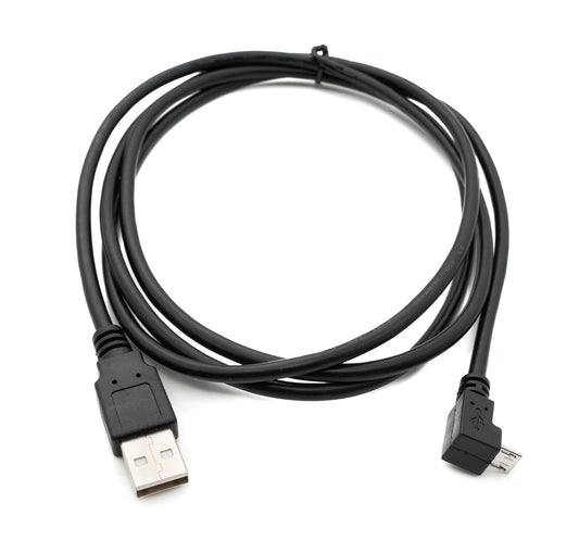 SYSTEM-S USB 2.0 Kabel 150 cm Typ A Stecker zu Micro B Stecker Winkel in Schwarz