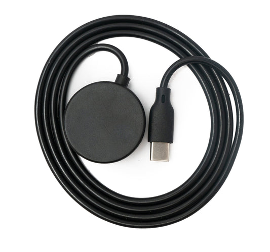 SYSTEM-S USB 3.1 snúra 100 cm hleðslustöð fyrir Samsung Galaxy Watch 4 snjallúr, svört