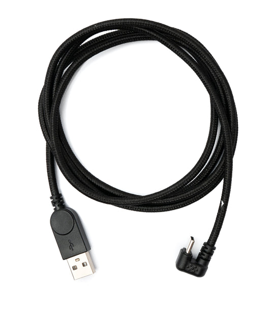 SYSTEM-S USB 3.1 U Turn 180° cable 150 cm Type C plug to 2.0 Type A plug braided