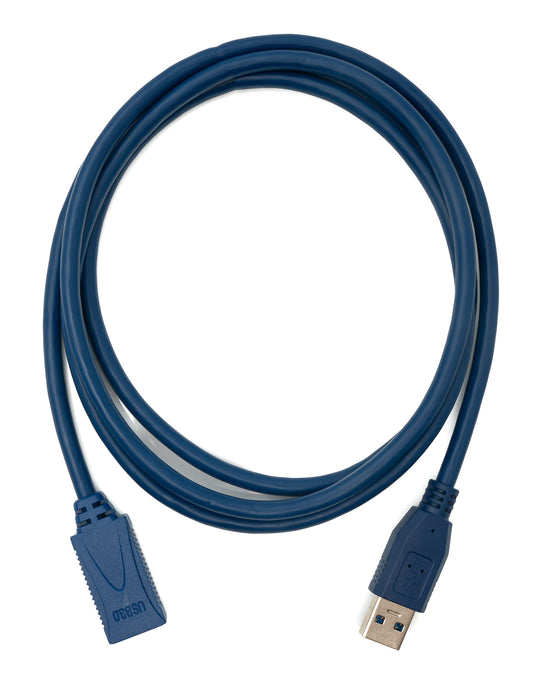 SYSTEM-S USB 3.0 Kabel 150 cm Typ A Stecker zu Buchse in Blau
