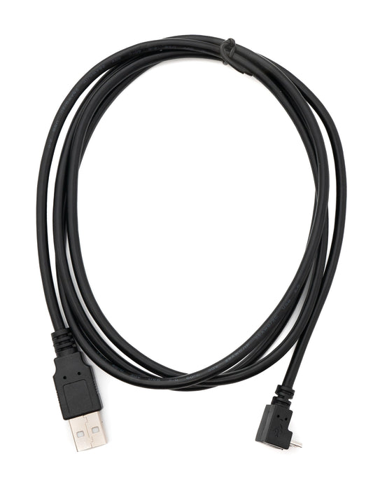 SYSTEM-S USB 2.0 Kabel 150 cm Typ A Stecker zu Micro B Stecker Winkel in Schwarz