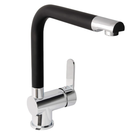 Aqua-Su "Sanmix Style" Spültisch-Einhebelmischer (schwarz/chrom)