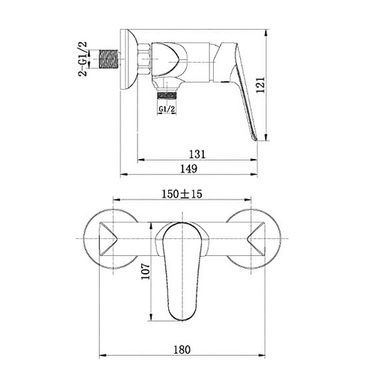Aqua-Su "Osana" Duscharmatur (chrom)