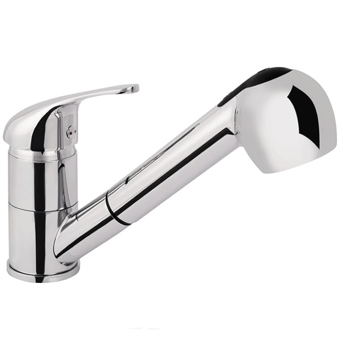 Aqua-Su "Tiado" Spültisch-Einhebelmischer (herausziehbar, chrom)