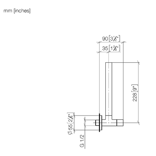 Dornbracht "Generic" Eckventil (mattschwarz)
