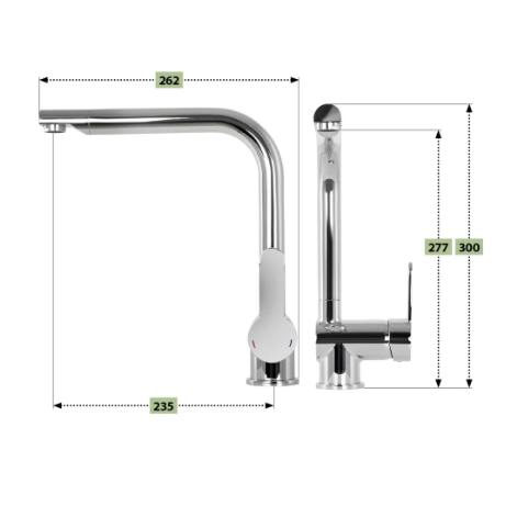 Aqua-Su "Limited" Spültisch-Einhebelmischer (chrom)