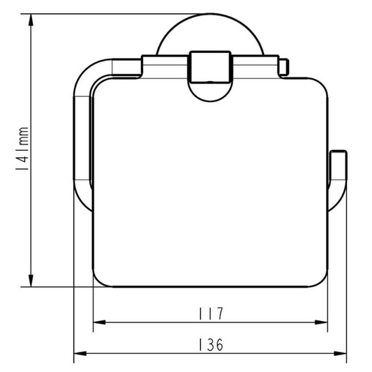 LENZ „SIENA“ Papierhalter mit Deckel zum Bohren, Chrom