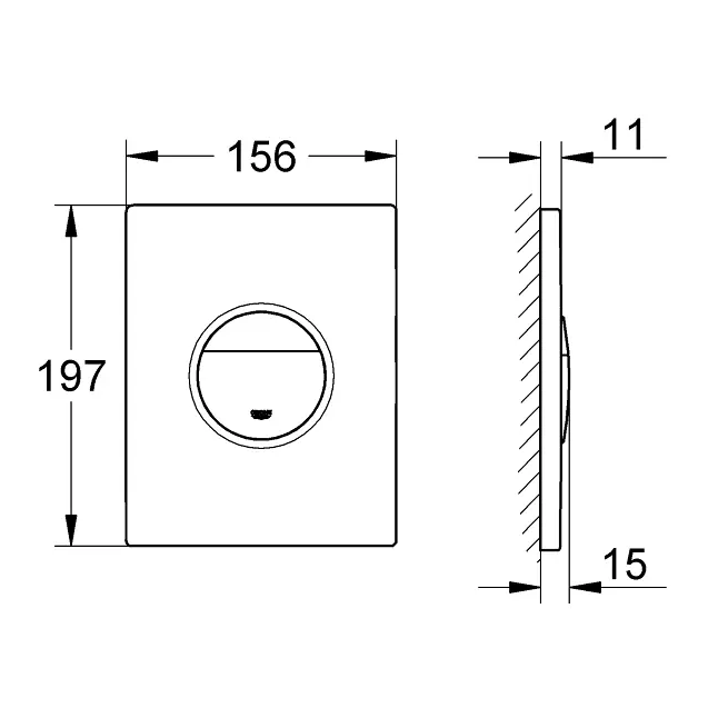 GROHE "Sail" Betätigungsplatte (alpinweiß)