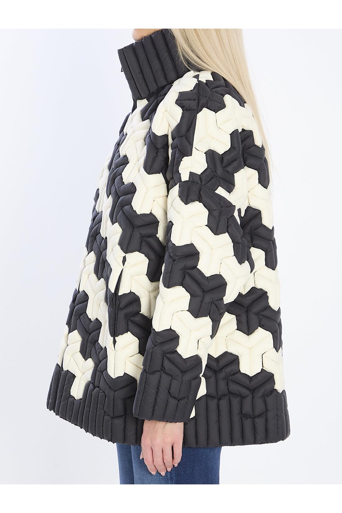 Black and white puffer jacket